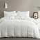 BEDAZZLED Queen Size Duvet Cover 5 Pieces White Textured Duvet Cover Sets Soft and Breathable Boho Tufted Bedding Comforter Cover Set for Gifts Comforter Not Included White Queen