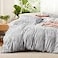 Bedsure Duvet Cover King Size Reversible Grey King Duvet Cover Set with Zipper Closure 3 Pieces Botanical Floral Patterned Bedding Set with 8 Corner Ties and 2 Pillow Shams