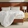 Bedsure Duvet Cover with Fitted Sheet Full Deep Pocket Hotel Luxury Soft Double Brushed Bedding Set with Zipper Closure Includes 1 Duvet Cover 1 Fitted Sheet 2 Pillow Shams NO Comforter White