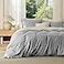 Bedsure Duvet Cover Oversized Queen Size Soft Double Brushed Bedding Set for Kids Adults Zipper Closure 3 Pieces Includes 1 Duvet Cover 98x98 2 Pillow Shams NO Comforter Grey
