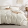 Bedsure Ivory White Waffle Duvet Cover King Size Luxury Soft Breathable Comforter Cover for All Season 3 Pieces WrinkleResistant Zipper Bedding with 8 Corner Ties