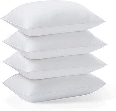 Acanva Basic Bed Pillow Soft Rest Cushion Stuffer for Sleeping King White 4 Count