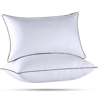 HUXMEYSON King Size Pillows Set of 2 Luxury Hotel Bed Pillows Set with Down Alternative Filling for Side and Back Sleepers