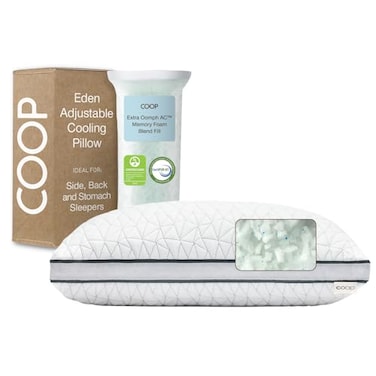Coop Home Goods Eden Cool Adjustable Pillow King Size Adjustable Memory Foam with Gel Infusion Soft Breathable Lulltra Fabric Ideal for All Sleepers EcoFriendly CertiPURUS Certified