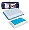 Comfyt Cervical Pillow Cooling Orthopedic Memory Foam Pillows for Back Stomach Side Sleeper Sleeping Travel Neck Gusseted Bed Pillow Gel Layer Provides Coolness Removable Washable Cover
