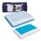Comfyt Cervical Pillow Cooling Orthopedic Memory Foam Pillows for Back Stomach Side Sleeper Sleeping Travel Neck Gusseted Bed Pillow Gel Layer Provides Coolness Removable Washable Cover