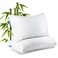 QUTOOL Shredded Memory Foam Pillows 2 Pack Rayon Derived from Bamboo Pillow Queen Size Set of 2 Cooling Gel Pillows for Sleeping Adjustable Pillow for Side Stomach and Back Sleepers with Washable Cove
