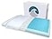 Bluewave Bedding Ultra Slim Max Cool CarbonBlue Gel Memory Foam Pillow for Stomach and Back Sleepers Thin Flat Design with Advanced Cooling 275Inch Height Standard Size