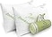 DreamField Linen Memory Foam Bamboo Pillows King Size Set of 2 Adjustable for Sleeping Cool Breathable Cover with Zipper Rayon Derived from Bamboo Pilllowcase Relieves Neck Pain BackStomachSide Sleepe