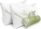 DreamField Linen Memory Foam Bamboo Pillows King Size Set of 2 Adjustable for Sleeping Cool Breathable Cover with Zipper Rayon Derived from Bamboo Pilllowcase Relieves Neck Pain BackStomachSide Sleepe