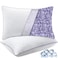 MOLCLCUY Memory Foam Pillows Standard Size Set of 2 Adjustable Cool Pillow for Side Back Stomach Sleepers Luxury with Washable Cover