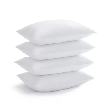 Acanva Bed Pillows for Sleeping Cooling Hotel Quality with Premium Soft 3D Down Alternative Fill for Back Stomach or Side Sleepers King Pack of 4 White