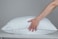 Eastwarmth Standard Goose Feather Down Pillow 100 Soft Cotton Cover Bed Pillow for Sleeping Standard Size 20X26IN Stripe White 1 Pack