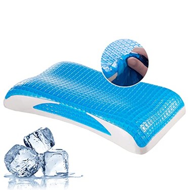 EUCIOR Cooling Gel PillowMemory Foam Cooling Gel PillowCooling Orthopedic Memory Foam Pillow for Side Back Stomach SleeperA Relaxed Sleeping Experience Pack of 1Queen Size