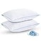 Friendriver Shredded Memory Foam Pillows for Sleeping 2 Pack Cooling Bed Pillows Queen Size Set of 2 Firm Pillow for Side and Back Sleepers Adjustable Gel Pillow with Removable Cover