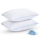 Friendriver Shredded Memory Foam Pillows for Sleeping 2 Pack Cooling Bed Pillows Queen Size Set of 2 Firm Pillow for Side and Back Sleepers Adjustable Gel Pillow with Removable Cover