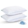 Friendriver Shredded Memory Foam Pillows for Sleeping 2 Pack Cooling Bed Pillows Queen Size Set of 2 Firm Pillow for Side and Back Sleepers Adjustable Gel Pillow with Removable Cover