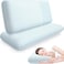 CushyOasis Memory Foam Pillows for Side Back and Stomach Sleepers Set of 2 Bed Pillow with Washable Cover and Breathable Mesh Bed Pillow for Sleeping BlueKing Size