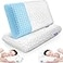 CushZone Memory Foam Pillows for Sleeping Bed Pillow with Removable and Machine Washable Cover Bed Pillow for Side Back and Stomach Sleepers Standard Size 2 Pack