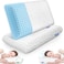 CushZone Memory Foam Pillows for Sleeping Bed Pillow with Removable and Machine Washable Cover Bed Pillow for Side Back and Stomach Sleepers Standard Size 2 Pack