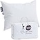 Lincove Signature 100 Natural Canadian White Down Luxury Sleeping Pillow 800 Fill Power 500 Thread Count Cotton Shell Made in Canada Standard Soft 1 Pack