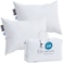 Lincove Cloud Natural Canadian Down Pillow White Luxury Sleeping Pillow 625 Fill Power 500 Thread Count Cotton Shell Made in Canada King Firm 2 Pack