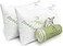 DreamField Linen Rayon Derived from Bamboo Pillows Standard Size Set of 2 Adjustable Shredded Memory Foam for Sleeping Cooling Breathable Pillowcase with Zipper Back Stomach Side Sleeper 26x20 Inch