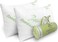 DreamField Linen Rayon Derived from Bamboo Pillows Standard Size Set of 2 Adjustable Shredded Memory Foam for Sleeping Cooling Breathable Pillowcase with Zipper Back Stomach Side Sleeper 26x20 Inch