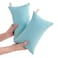 NTBAY Tiny Pillows Down Alternative 7x11 Microfiber Mini Pillow for Travel Pets Soft Machine Washable Small Pillows for Neck Wrist Lumbar and Knee Aqua