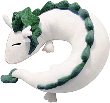 H-Tesco HTesco Cute Spirit Dragon Plush Doll Toy UShape Neck Travel Pillow Gift Animation White