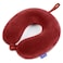Fabuday Neck Pillows for Travel Airplane Pillow for Long Flight with Attachable Snap Strap Washable Cover Memory Foam Travel Rest Pillow for Airplanes Plane Neck Support for Adults Red