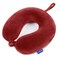 Fabuday Neck Pillows for Travel Airplane Pillow for Long Flight with Attachable Snap Strap Washable Cover Memory Foam Travel Rest Pillow for Airplanes Plane Neck Support for Adults Red