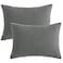 BEDSUM Toddler Pillows 13x18 Ultra Soft Microfiber Travel Pillow for Sleeping Small Pillows for Kids Daycare Flight and Neck Support Machine Washable Pillow Inserts 2 Pack Dark Grey