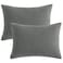 BEDSUM Toddler Pillows 13x18 Ultra Soft Microfiber Travel Pillow for Sleeping Small Pillows for Kids Daycare Flight and Neck Support Machine Washable Pillow Inserts 2 Pack Dark Grey