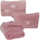 BlueHills Premium Soft Travel Blanket Pillow Compact Mini Airplane Blanket with Portable Pillowcase Long Flights Dusty Rose Pink M02