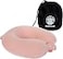 Makimoo Travel Neck Pillow Top Memory Foam Pillow for Head Support Ideal for Airplanes Cars and Home Recliners Adjustable and Soft Pink