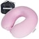 SAIREIDER Travel Neck Pillow 100 Pure Memory Foam Airplane Pillow for Head SupportSoft Adjustable Pillow for Plane Car Home Recliner with Storage Bag Pink