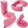 Dot&Dot DotDot Twist Memory Foam Travel Pillow for Airplanes Neck Pillow for Sleeping Airplane Pillow for Neck Support Chin Lumbar and Leg Bendable Neck Roll Pillow Travel Essentials