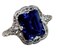 Yuren Elegant Huge Natural 35Ct Tanzanite 925 Silver Sapphire Ring Women Wedding Engagement Size 610 US code 8