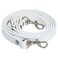 RAYNAG Leather Crossbody Strap Replacement Adjustable Purse Strap Handbag Shoulder Strap Replacement with Silver Hardware White