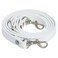 RAYNAG Leather Crossbody Strap Replacement Adjustable Purse Strap Handbag Shoulder Strap Replacement with Silver Hardware White