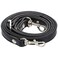 RAYNAG Adjustable Purse Strap Replacement Leather Handbag Shoulder Strap Replacement with Silver Metal Swivel Hooks Black