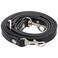 RAYNAG Adjustable Purse Strap Replacement Leather Handbag Shoulder Strap Replacement with Silver Metal Swivel Hooks Black