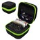 Thowapou 81 Holes Nail Drill Bit Holder Nail Bits Display Organizer Container Waterproof Portable Organizer Bag Efile Nail Bits Professional Nail File Bits Manicure Tools Green ONLY CASE