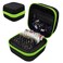 Thowapou 81 Holes Nail Drill Bit Holder Nail Bits Display Organizer Container Waterproof Portable Organizer Bag Efile Nail Bits Professional Nail File Bits Manicure Tools Green ONLY CASE