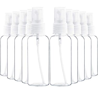 Youngever 20 Pack Spray Bottles Refillable With Lids Clear Empty Fine Mist Mini Travel Bottles 2 Ounce