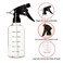 Youngever 6 Pack Empty Plastic Spray Bottles Spray Bottles for Hair and Cleaning Solutions 8oz
