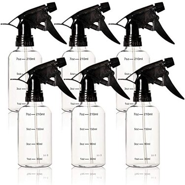 Youngever 6 Pack Empty Plastic Spray Bottles Spray Bottles for Hair and Cleaning Solutions 8oz
