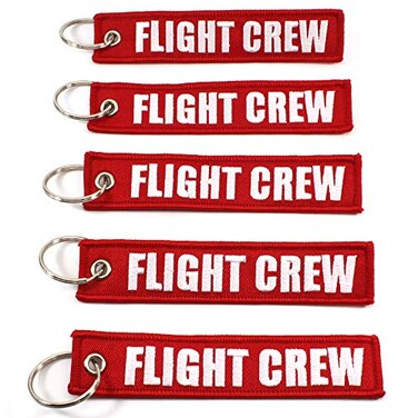 Rotary13B1 FLIGHT CREW RedWhite 5pcs Keychains