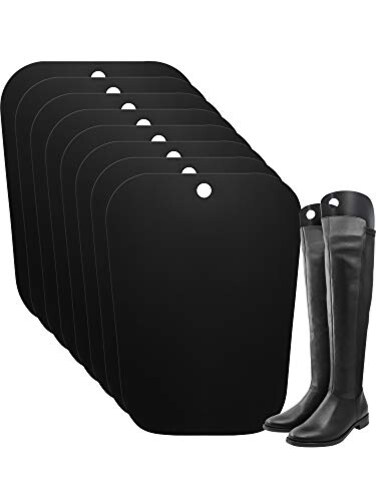Bememo 8 Pieces Boot Shaper Form Inserts Tall Boot Support for Women and Men Black 10 Inch